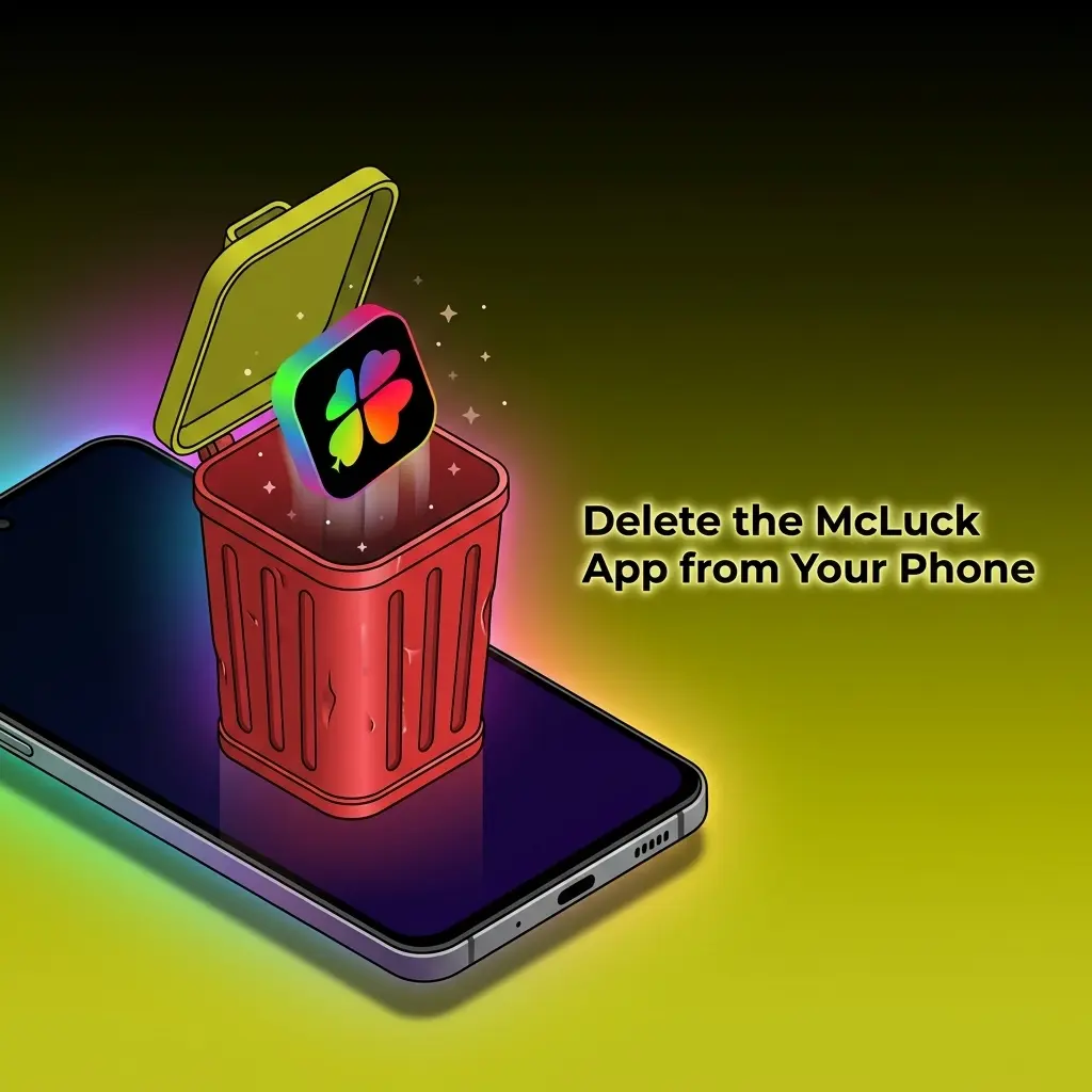 Deleting the McLuck app from Android or iPhone home screen does not close your account