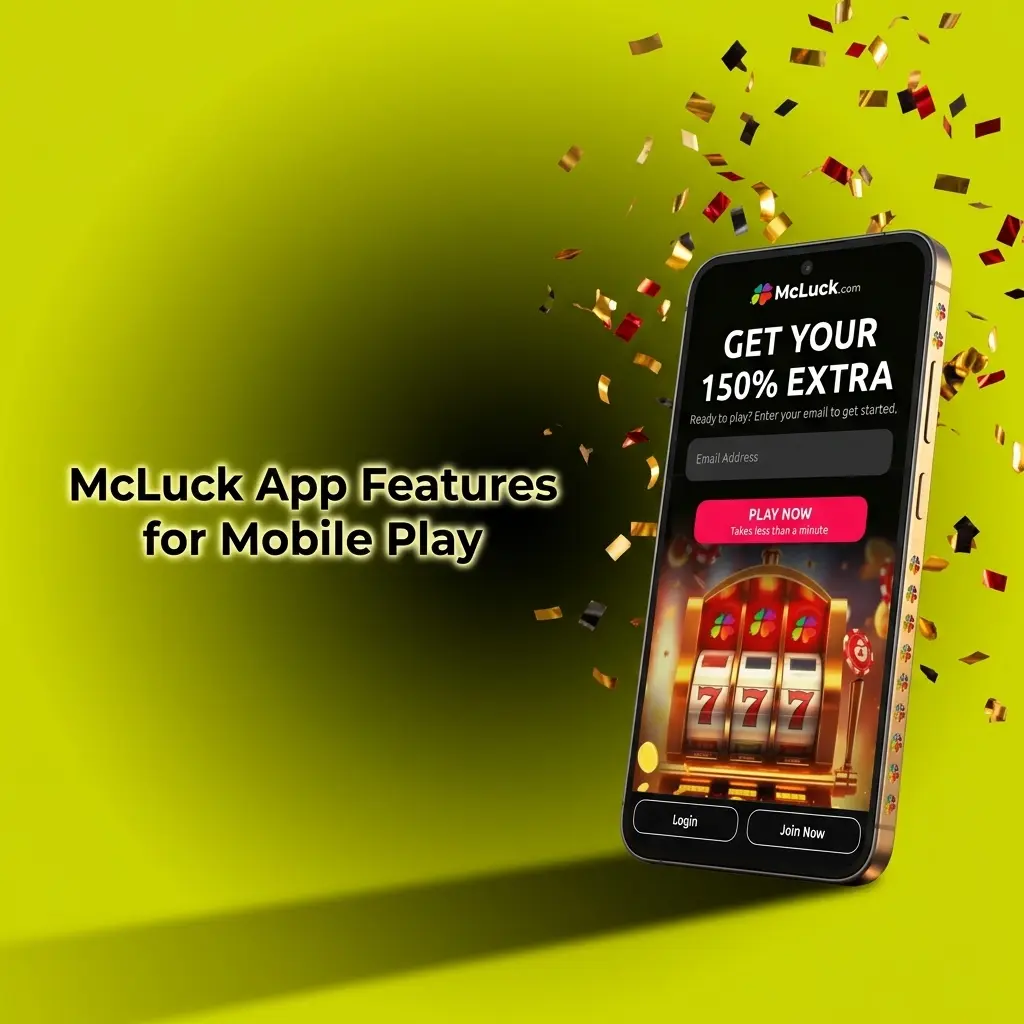 McLuck app lobby showing casino game categories, GC and SC wallet balances, promotions, and verification tools