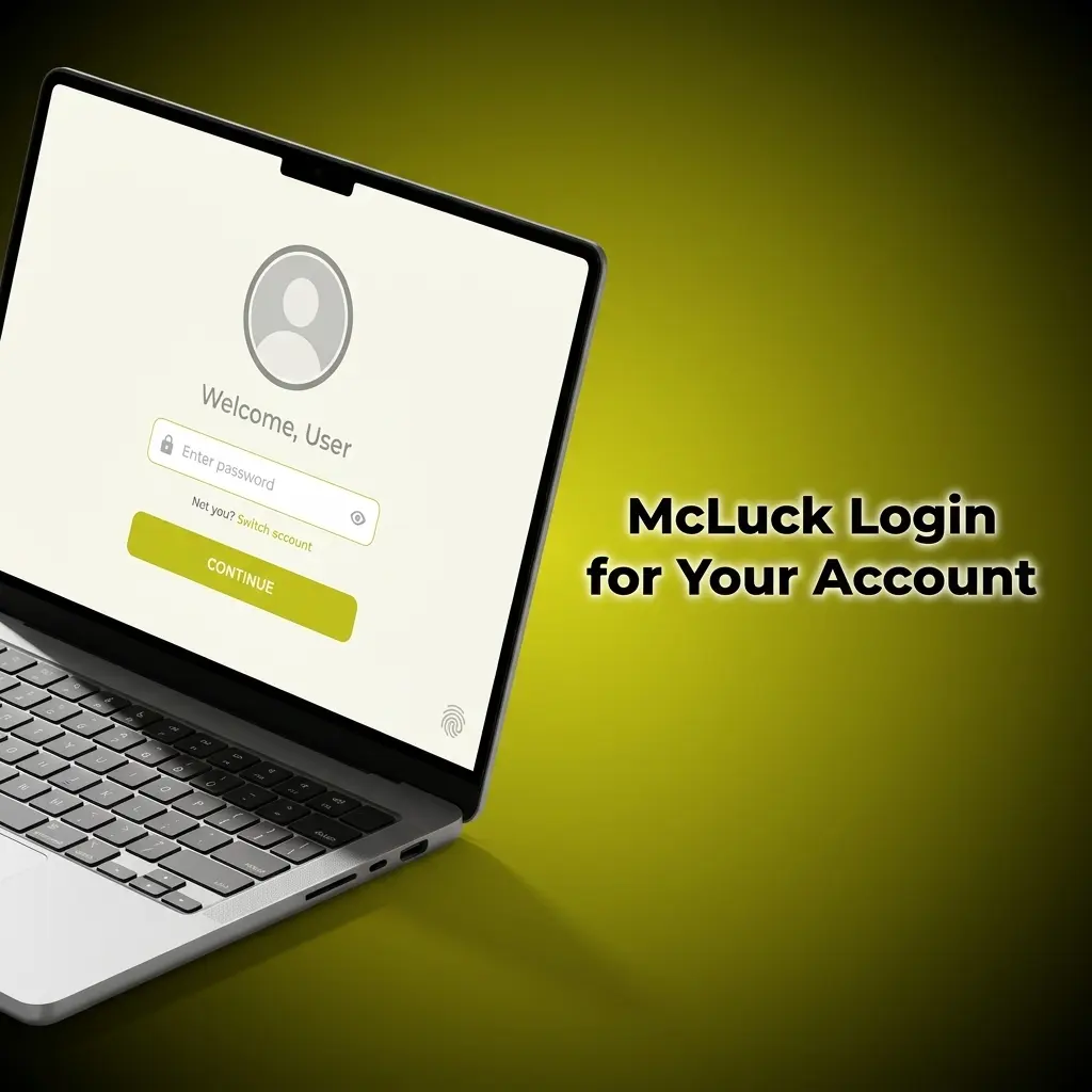 McLuck account login page with email and password fields for balances, promotions, and redemptions