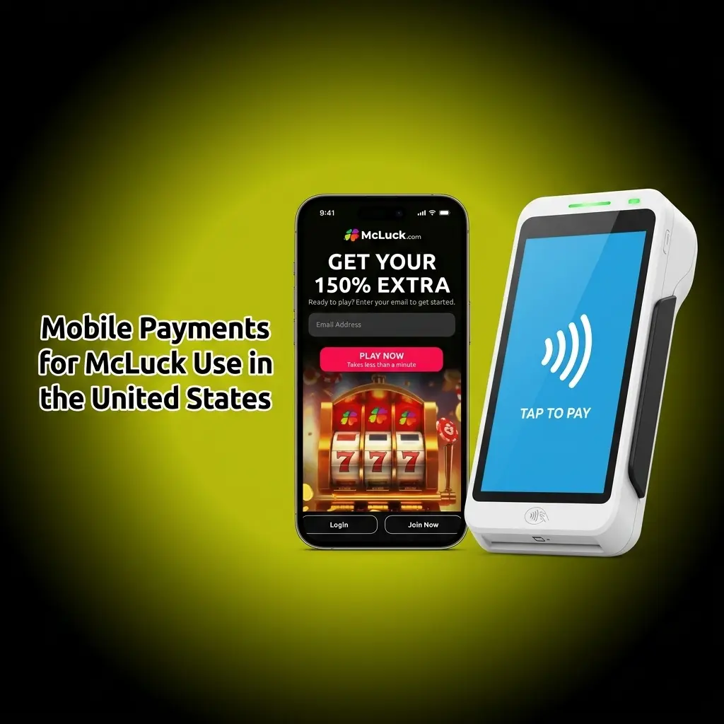 Mobile payment options for McLuck users in the US, including cards, Skrill, bank transfer, and Apple Pay