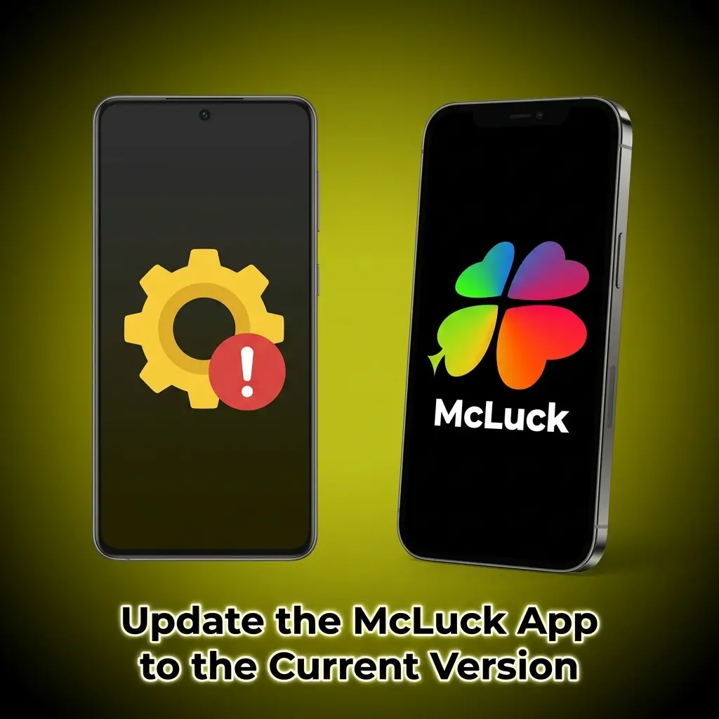 McLuck app update instructions with Android APK download and iOS web app refresh steps